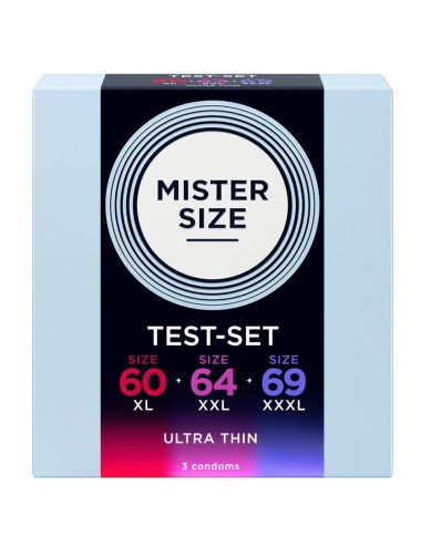 MISTER SIZE - PACK ÉCHANTILLON DE PRÉSERVATIFS TAILLE 60-64-69 MM (3 UNITÉS)