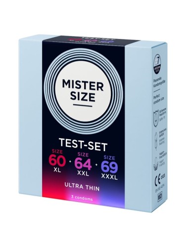 MISTER SIZE - PACK ÉCHANTILLON DE PRÉSERVATIFS TAILLE 60-64-69 MM (3 UNITÉS)