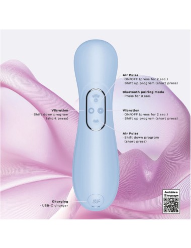 SATISFYER - PRO 2 GÉNÉRATION 4 STIMULATEUR CLITORIAL BLEU SÉRÉNÉ