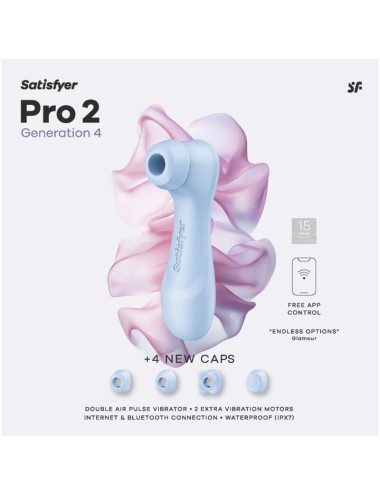 SATISFYER - PRO 2 GÉNÉRATION 4 STIMULATEUR CLITORIAL BLEU SÉRÉNÉ