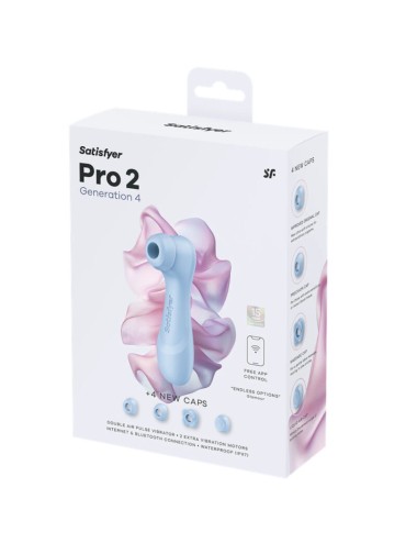 SATISFYER - PRO 2 GÉNÉRATION 4 STIMULATEUR CLITORIAL BLEU SÉRÉNÉ