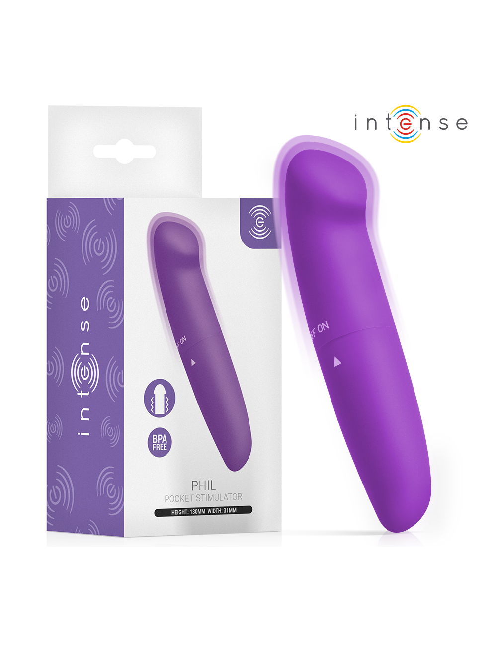 INTENSE - PHIL VIBRATEUR POINT G VIOLET 13 CM