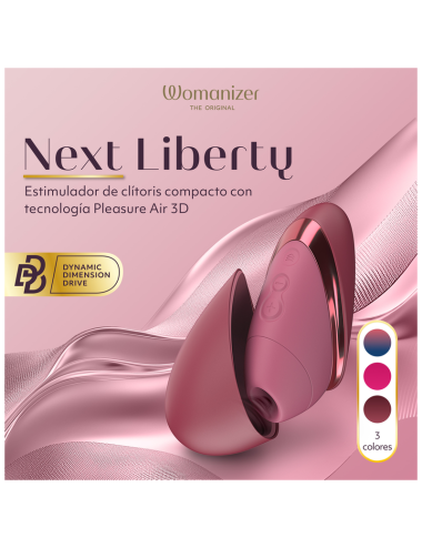 WOMANIZER - STIMULATEUR CLITORIAL 3D NEXT LIBERTY BORDEAUX