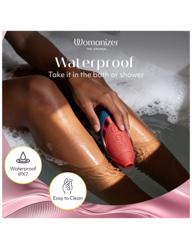 WOMANIZER - NEXT LIBERTY 3D PLEASURE AIR STIMULATEUR CLITORIAL BLEU/ROUGE