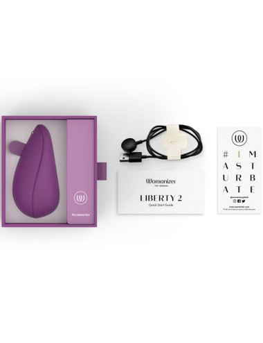 WOMANIZER - LIBERTY 2 STIMULATEUR CLITORIAL À SUCCION 8 NIVEAUX D'INTENSITÉ VIOLET