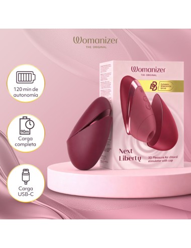 WOMANIZER - STIMULATEUR CLITORIAL À SUCCION NEXT 14 NIVEAUX D'INTENSITÉ BORDEAUX
