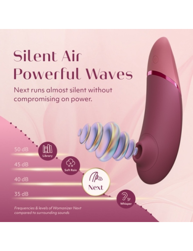 WOMANIZER - STIMULATEUR CLITORIAL À SUCCION NEXT 14 NIVEAUX D'INTENSITÉ ROSE FONDU