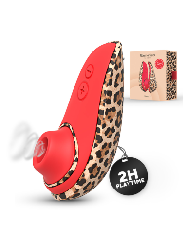 WOMANIZER - LIBERTY 2 STIMULATEUR CLITORIAL À SUCCION 8 NIVEAUX D'INTENSITÉ IMPRIMÉ LÉOPARD