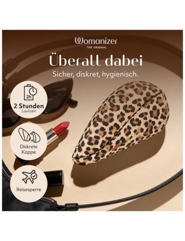 WOMANIZER - LIBERTY 2 STIMULATEUR CLITORIAL À SUCCION 8 NIVEAUX D'INTENSITÉ IMPRIMÉ LÉOPARD