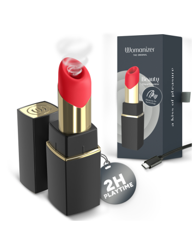 WOMANIZER - STIMULATEUR CLITORIAL À SUCCION BEAUTÉ 6 NIVEAUX D'INTENSITÉ NOIR ET OR