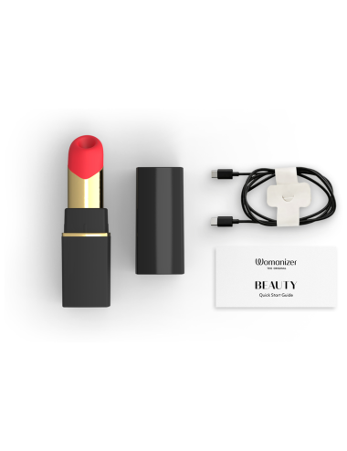 WOMANIZER - STIMULATEUR CLITORIAL À SUCCION BEAUTÉ 6 NIVEAUX D'INTENSITÉ NOIR ET OR