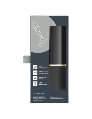WOMANIZER - STIMULATEUR CLITORIAL À SUCCION BEAUTÉ 6 NIVEAUX D'INTENSITÉ NOIR ET OR