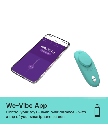 WE-VIBE - MOXIE+ VIBRATEUR DE CULOTTE À CLIP MAGNÉTIQUE AQUA