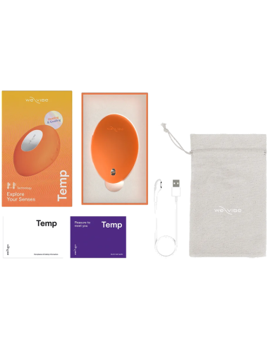 WE-VIBE - VIBRATEUR CHAUFFANT ET REFROIDISSANT À TEMPÉRATURE MANDARINE