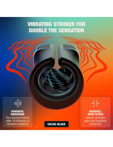 ARCWAVE - ZING STROKER MASCULIN VIBRANT À DOUBLE MOTEUR NOIR