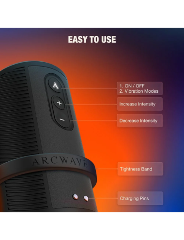 ARCWAVE - ZING STROKER MASCULIN VIBRANT À DOUBLE MOTEUR NOIR