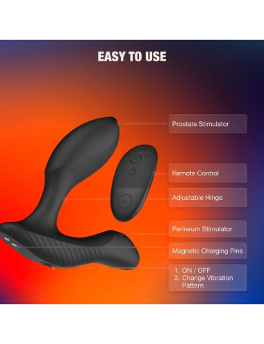 ARCWAVE - PERK MASSEUR DE PROSTATE VIBRANT À DOUBLE MOTEUR ET TÉLÉCOMMANDE NOIR