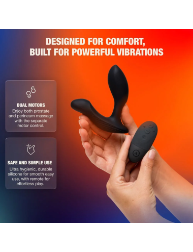 ARCWAVE - PERK MASSEUR DE PROSTATE VIBRANT À DOUBLE MOTEUR ET TÉLÉCOMMANDE NOIR