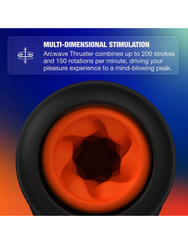ARCWAVE - THRUSTER STROKER MASCULIN AUTOMATIQUE AVEC VA-ET-VIENT, ROTATION ET CONTRÔLE
