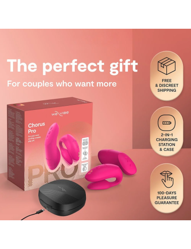 WE-VIBE - VIBRATEUR CHORUS PRO PREMIUM POUR COUPLES ROSE ÉLECTRIQUE