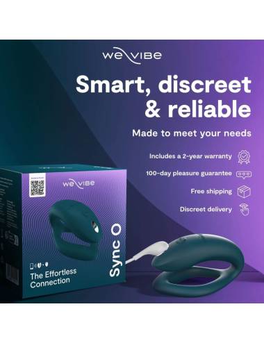 WE-VIBE - SYNC 2 VIBRATEUR RÉGLABLE POUR COUPLES VERT VELOURS