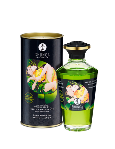 Huile aphrodisiaque organique - thé vert exotique - Huiles de massage - Shunga