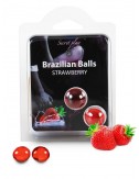 Boules pour massage à la fraise 3385-7 Brazilian - BZ-03266 - Huiles de massage -