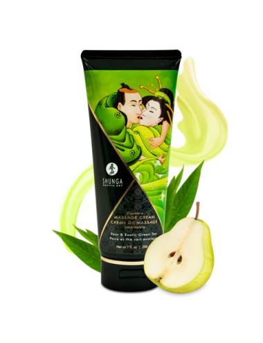 Crème de Massage délectable - Poire Thé vert exotique - Huiles de massage - Shunga