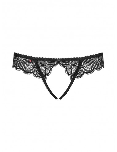 Lingerie - Bas - Bas en dentelle noire sexy et transparente Contica - Obsessive