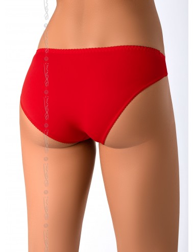 Lingerie - Boxers, strings, culottes - Culotte sexy rouge avec fine dentelle sur l'avant Aida V-7553 - Axami
