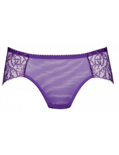 Lingerie - Boxers, strings, culottes - Culotte violette sexy avec légère transparence sur les côtés Figue V-6293 - Axami