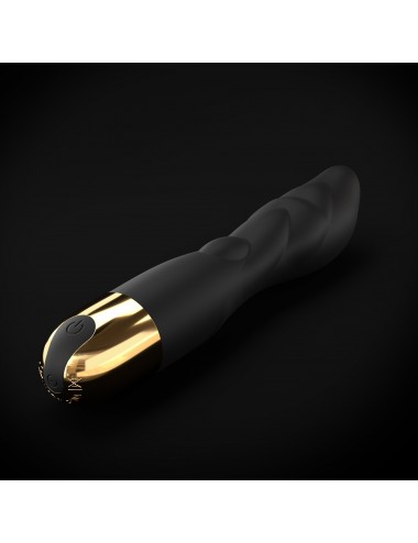 Sextoys - Vibromasseurs - Vibromasseur Dorcel Flexi Joy couleur noire et or avec 10 modes de vibration - Dorcel