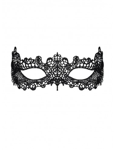 Sextoys - Masques, liens et menottes - Masque noire avec ses motifs et ruban de satin A701 - OB-02492 - Obsessive