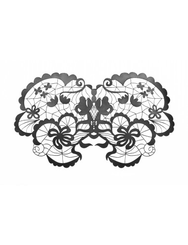 Sextoys - Masques, liens et menottes - Masque vinyle noire avec adhésif réutilisable Anna - Bijoux Indiscrets