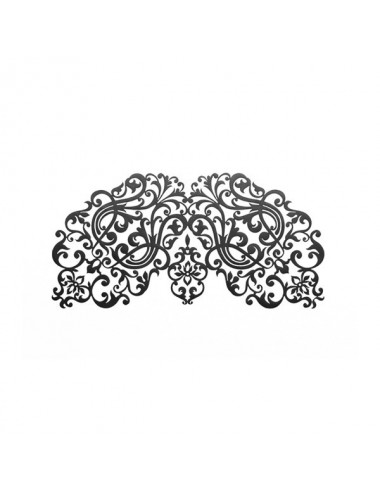 Sextoys - Masques, liens et menottes - Masque vinyle noire avec adhésif réutilisable Dalila - Bijoux Indiscrets
