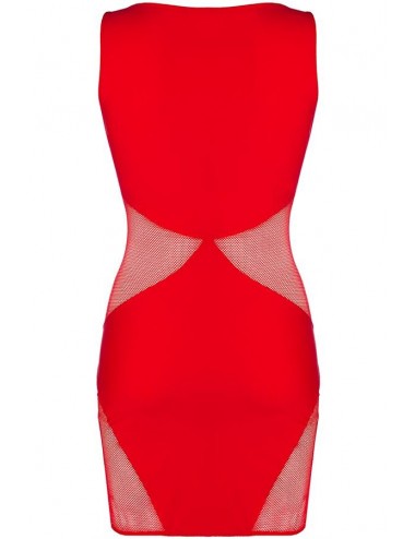 Lingerie - Robes et jupes sexy - Robe rouge délicate, transparente avec avec découpes triangulaires v-9289 - Axami