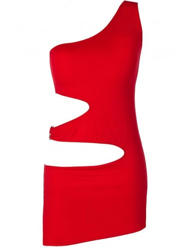 Lingerie - Robes et jupes sexy - Robe rouge en microfibre et de découpes séduisantes v-9249 - Axami