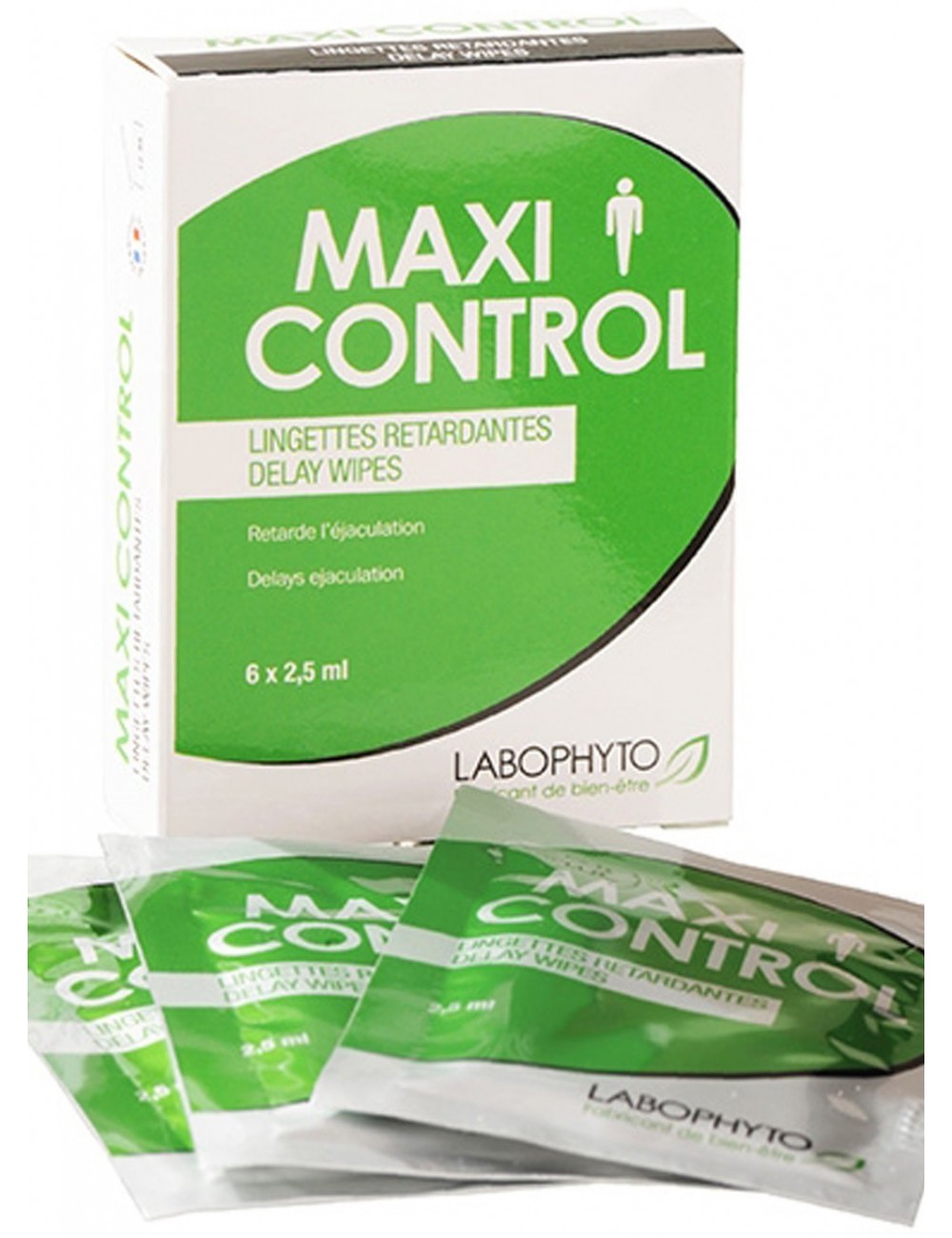 MaxiControl pour homme 6 lingettes retardantes - LAB-3456 - Plaisirs Intimes - Labophyto