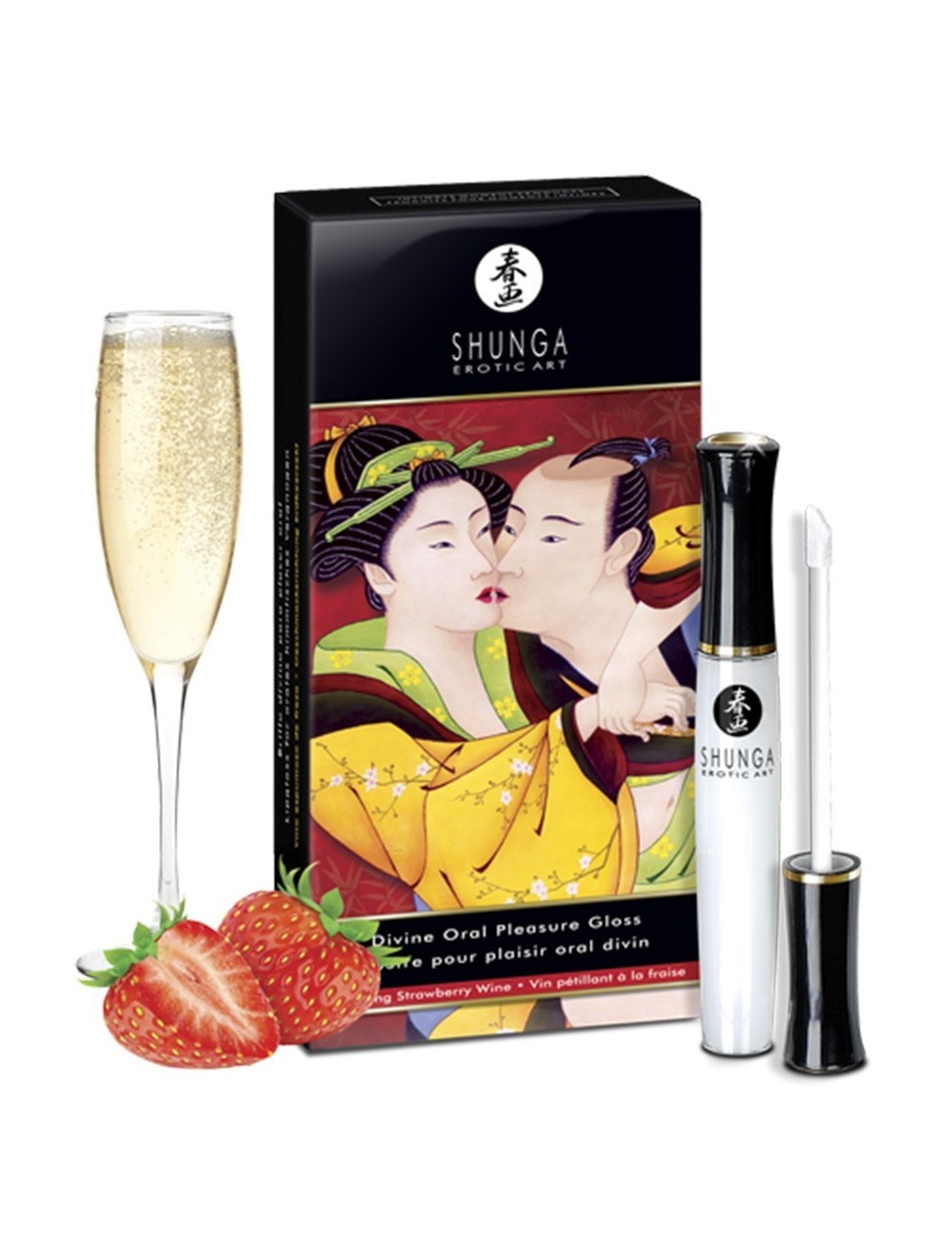 Gloss de plaisir oral fraise vin pétillant 10ml - CC817900 - Lubrifiants - Shunga