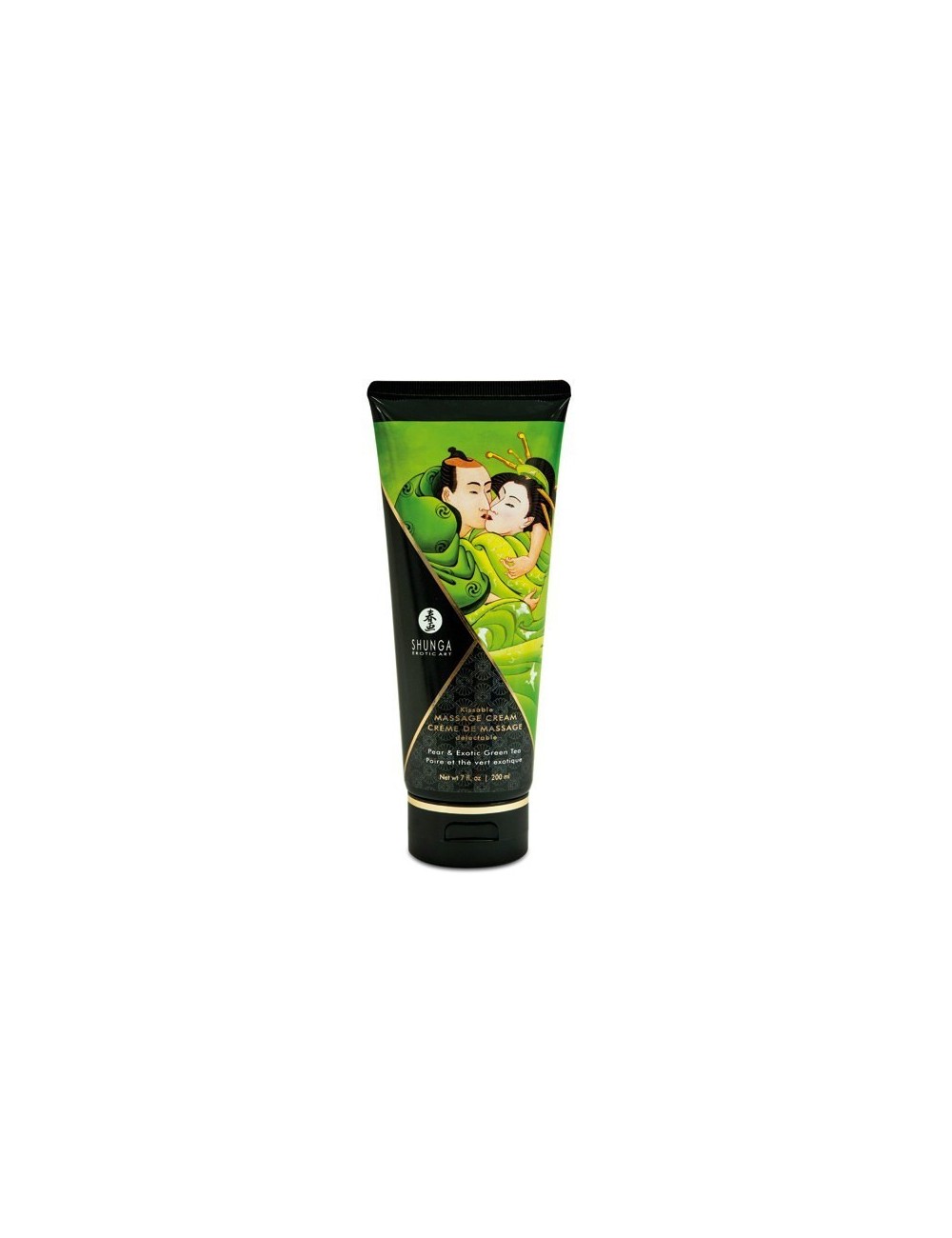 Crème hydrante de massage thé vert poire 200ml - CC814111 - Huiles de massage - Shunga