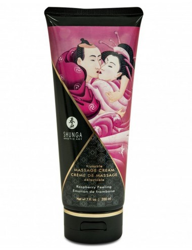 Crème hydrante de massage framboise 200ml - CC814101 - Huiles de massage - Shunga