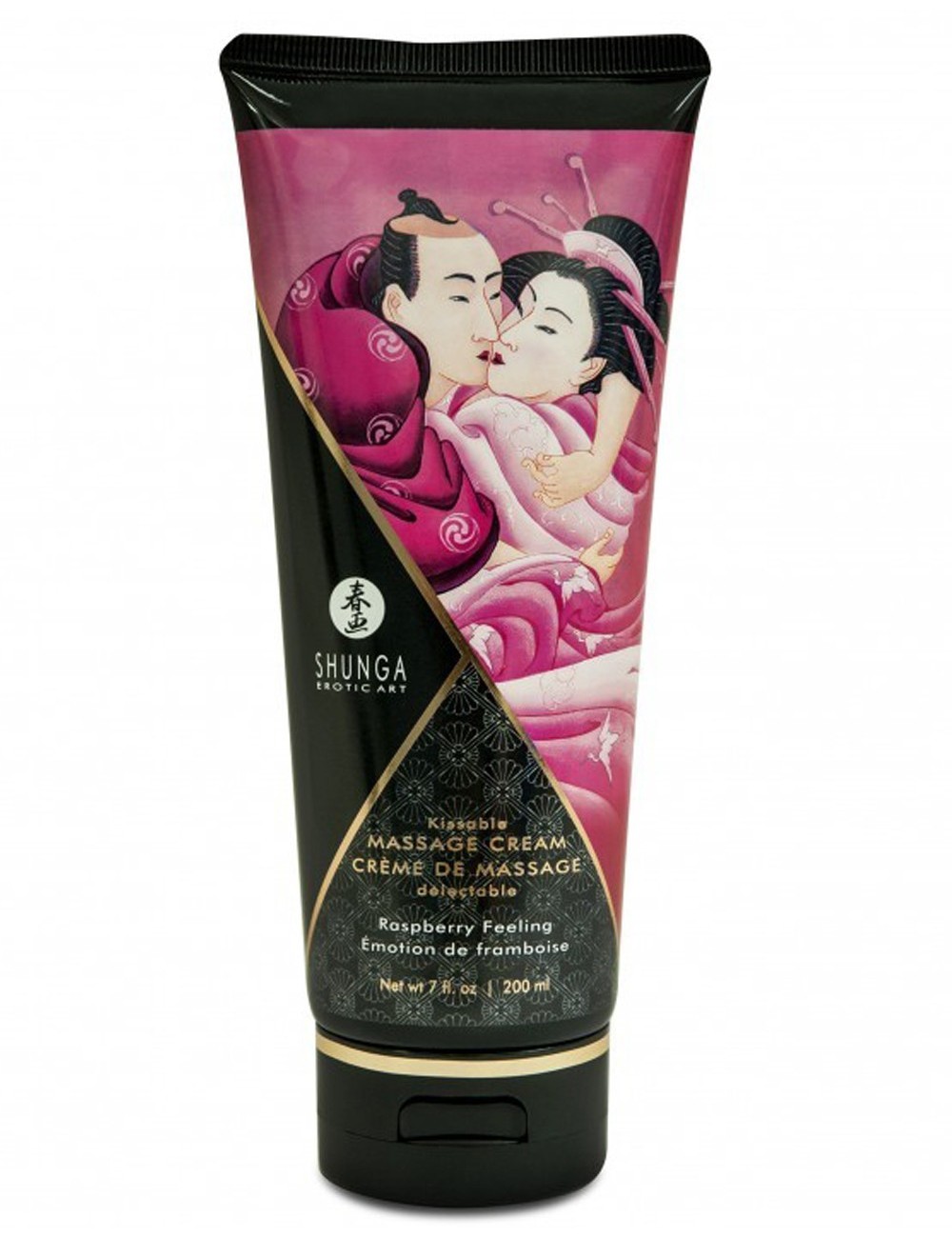 Crème hydrante de massage framboise 200ml - CC814101 - Huiles de massage - Shunga