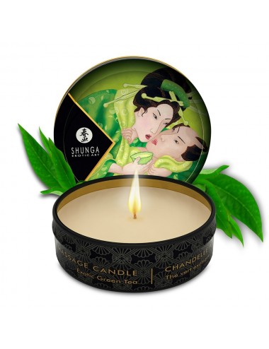 Mini bougie de massage érotique parfumé thé vert 30ml - CC864611 - Bougies de massage - Shunga
