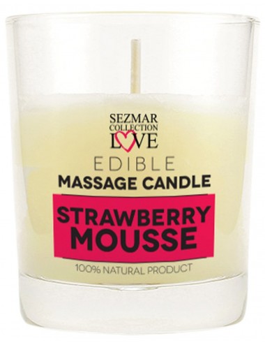 Bougie de massage mousse de fraise 100ml - SEZ046 - Bougies de massage - SEZMAR