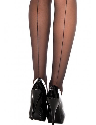 Lingerie - Collants - Collant nylon noir effet coutures arrière - MH331BLK - Music Legs