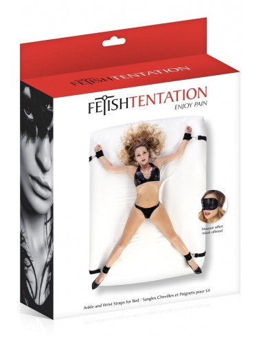 Sextoys - Menottes & accessoires - Menottes et sangles attaches de lit - CC570107 - Fetish Tentation