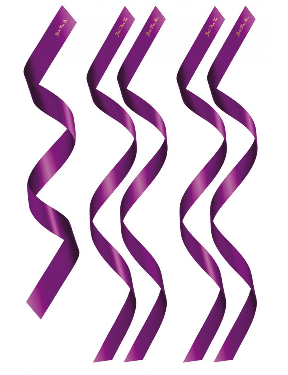 Sextoys - Menottes & accessoires - Set de 5 bandeaux satinés violets 1.6 mètre - CC780202006000 - Sweet Caress