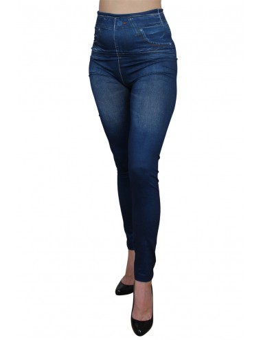 Lingerie - Leggings Sexy - Legging bleu moulant et extensible avec style jean neuf - Fashion Diffusion