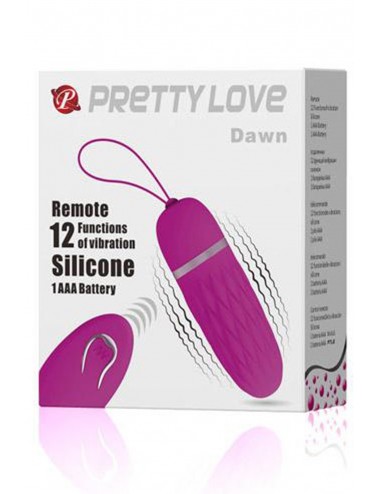 Sextoys - Oeufs Vibrants - Oeuf vibrant texturé avec télécommande 12 vitesses - CC530260 - Pretty Love