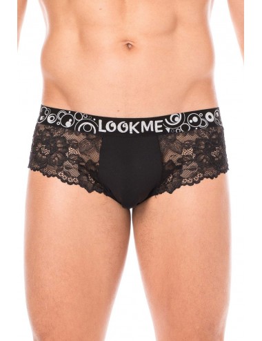 Mini-Pant noir en dentelle délicate - LM2006-68BLK